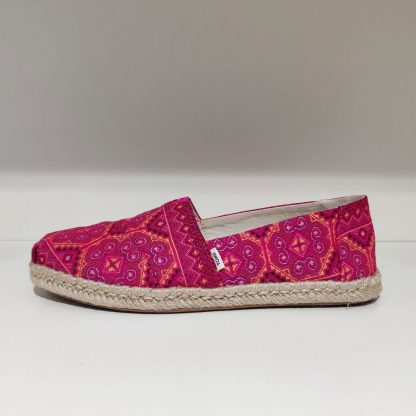 Toms Alpargata Rope Pink Multi Floral Woven