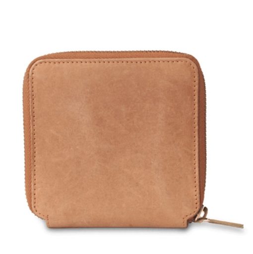 O My Bag Sonny Square Wallet Camel Hunter Leather