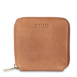 O My Bag Sonny Square Wallet Camel Hunter Leather