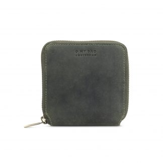 O My Bag Sonny Square Wallet green hunter leather