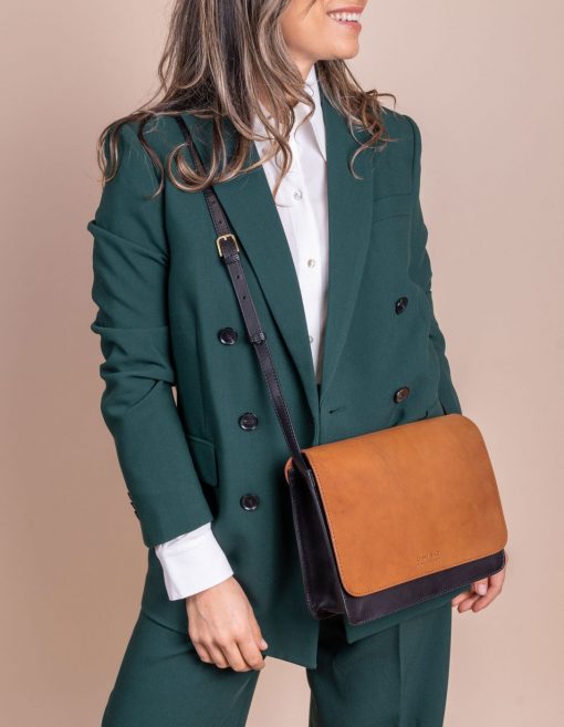 O My Bag - Tasche "Audrey" schwarz/cognac – Bild 7
