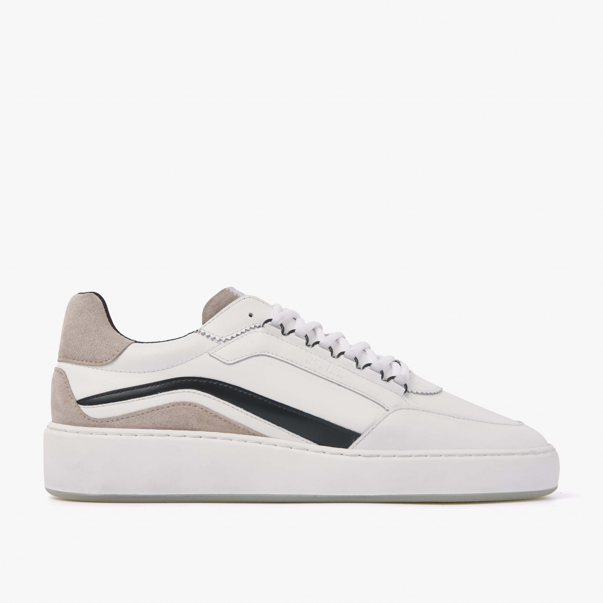 Nubikk – Sneaker “Jiro Jam” White Leather Taupe