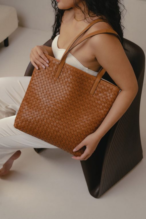 O My Bag Georgia Cognac Woven