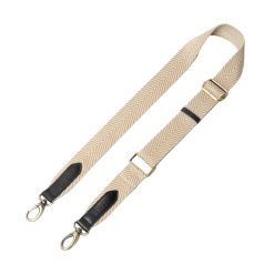 O My Bag Herringbone Webbing strap sand black