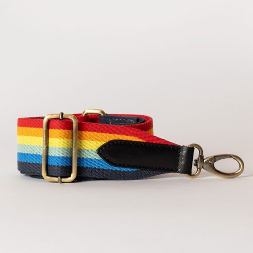 O My Bag Rainbow Webbing Strap black