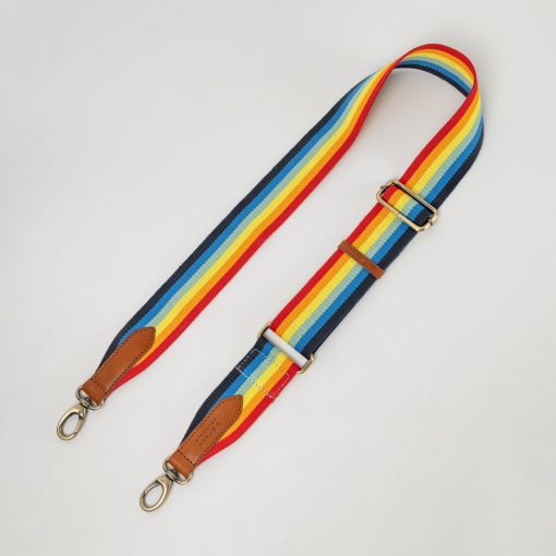 O My Bag Rainbow Webbing Strap cognac