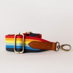 O My Bag Rainbow Webbing Strap cognac