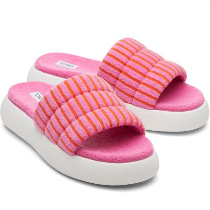 Toms Alpargata Mallow Slide Pink striped Terry