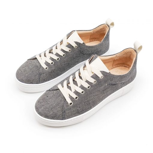 Werner Schuhe Sneaker Feldsperling Leinen denimblau