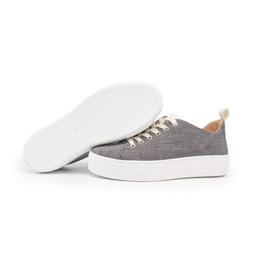 Werner Sneaker Feldsperling Leinen denimblau – Bild 3