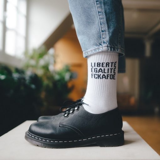 Statement Socken LIBERTÉ ÉGALITÉ FCKAFDÉ – Bild 4