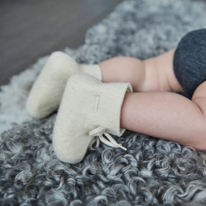 Glerups Hausschuhe Baby weiß
