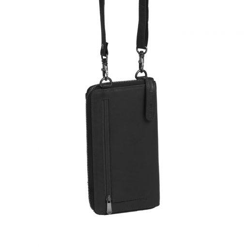 Leder Handytasche Malaga schwarz – Bild 2