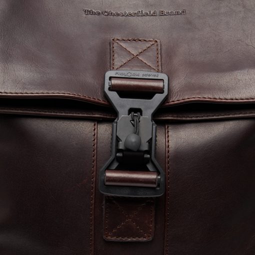 Chesterfield Leder Rucksack Savona braun – Bild 2