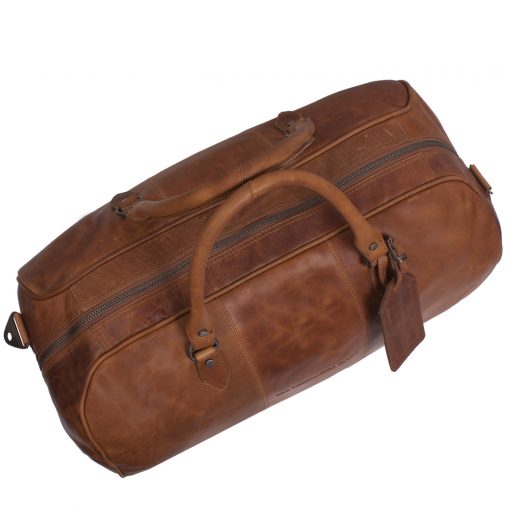 Leder Weekender Liam cognac – Bild 2