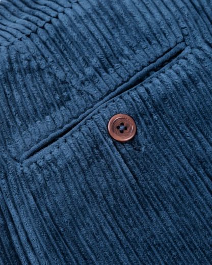 Brava Fabrics Cordhose mit Bundfalte Indigo