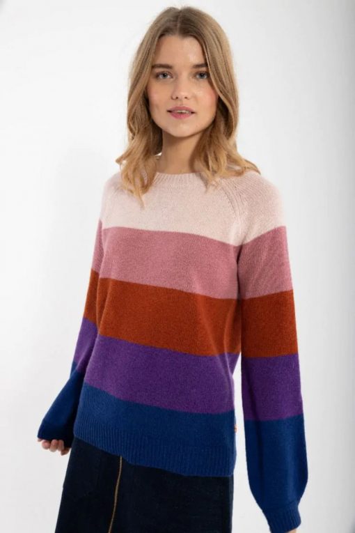Danelisa Wool Sweater Rose Beige/Old Rose/Rust/Purple – Bild 3