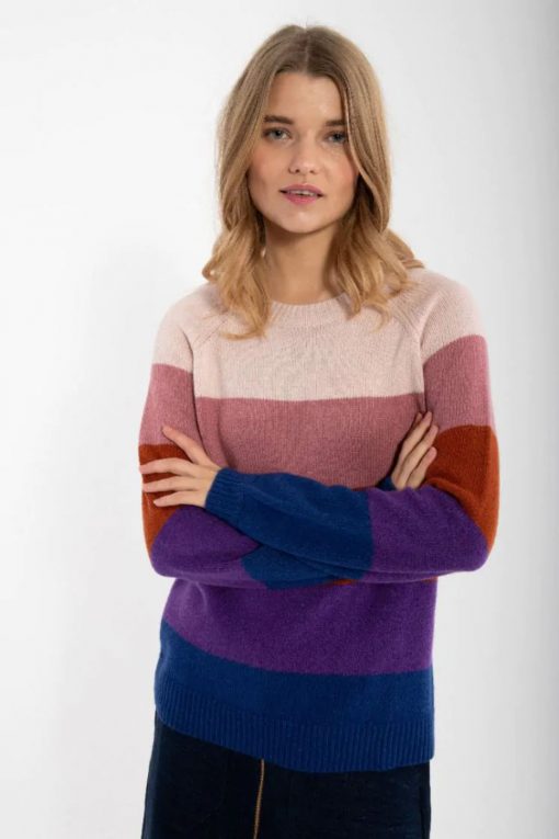Danelisa Wool Sweater Rose Beige/Old Rose/Rust/Purple – Bild 5