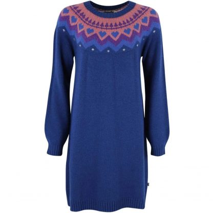 Danefae Danesukkertop Wool Sweater Dress Deep Marine