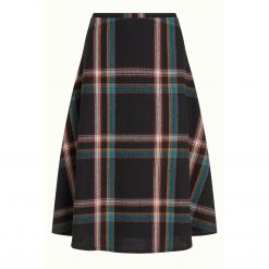 King Louie Juno Midi Skirt Sera Check black