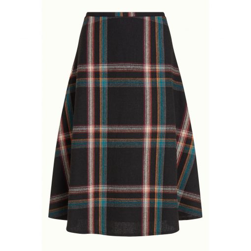 King Louie Juno Midi Skirt Sera Check black