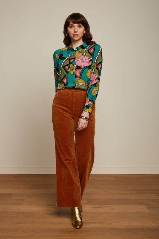 King Louie Marcie Pants Corduroy Bombay Brown – Bild 2