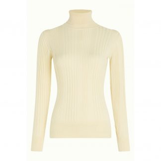 King Louie Rib Rollneck Top Club Cream