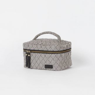 O My Bag Elise Makeup Bag Cotton Black Classic Leather