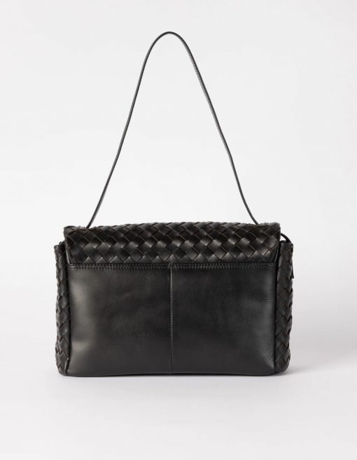 Umhängetasche Kenzie Black Woven Classic Leather – Bild 3