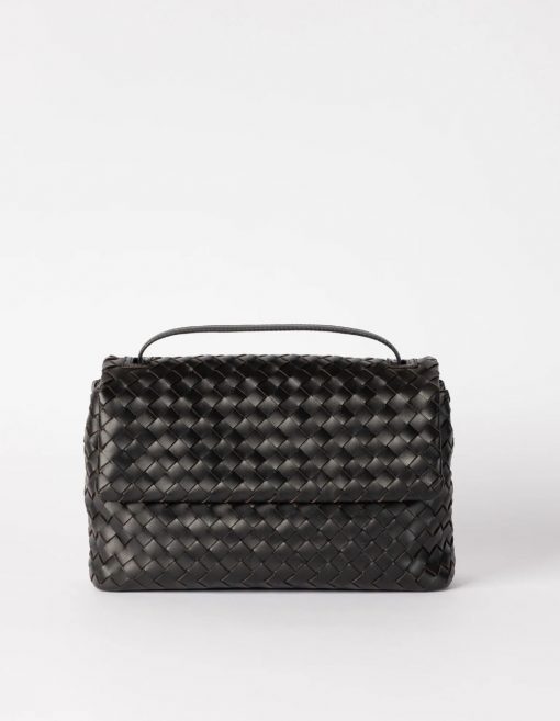 Umhängetasche Kenzie Black Woven Classic Leather – Bild 2