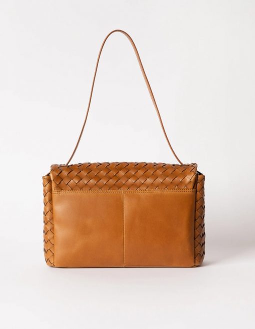 Umhängetasche Kenzie Cognac Woven Classic Leather – Bild 3