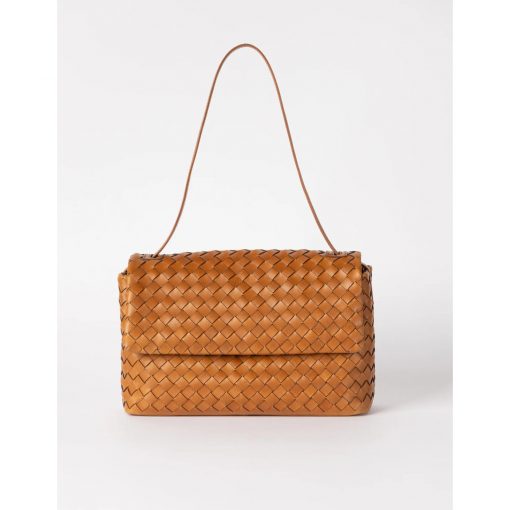 O My Bag Kenzie Cognac Woven Classic Leather