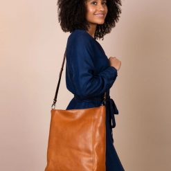 O My Bag Sofia Cognac Stromboli Leather