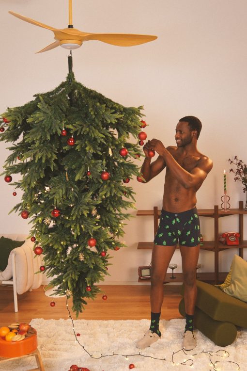 Boxershorts Happy Trees marineblau – Bild 5