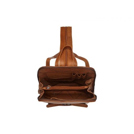 Chesterfield Lederrucksack Vivian Cognac – Bild 4