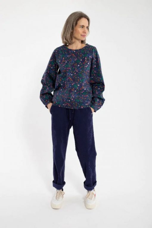 Daneliseleje Cord Pants Grey Marine – Bild 2