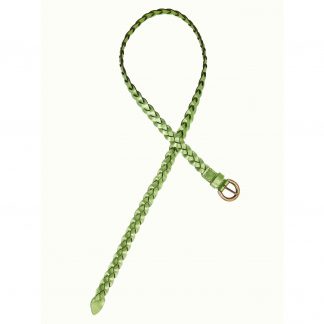 King Louie Shiny Braided Belt Woodbine Green
