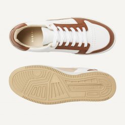 Nubikk Basket Court white leather brown