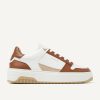 Nubikk Basket Court white leather brown