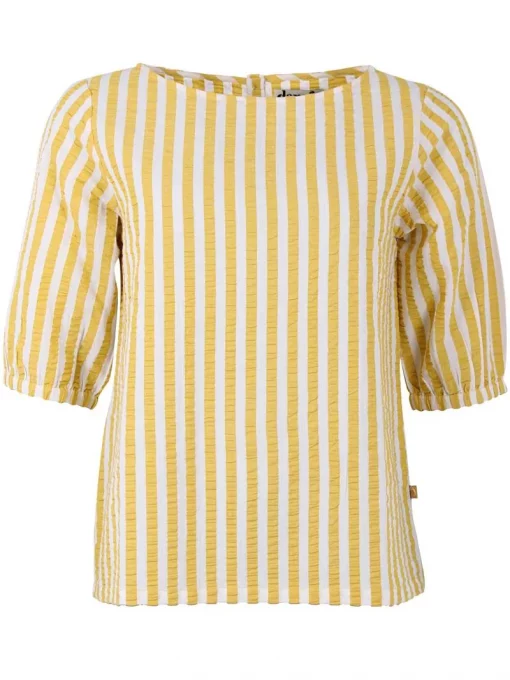 Danecremant Seersucker Shirt Faded Yellow/Chalk – Bild 2