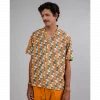 Brava Fabrics Big Tiles Aloha Shirt Ockre