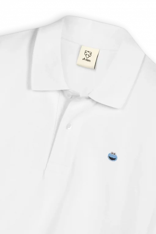 A-dam Poloshirt White Cookiemonster – Bild 5