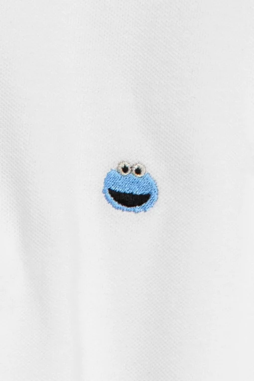 A-dam Poloshirt White Cookiemonster – Bild 3