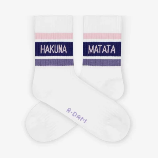 a-dam quarter socks purple hakuna matata