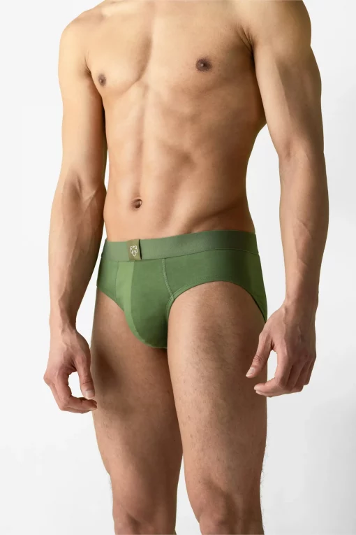 A-dam Solid Green Briefs – Bild 2