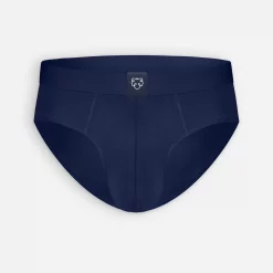 A-dam solid navy briefs