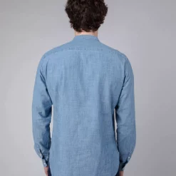 Brava Fabrics Denim Henley Shirt Indigo