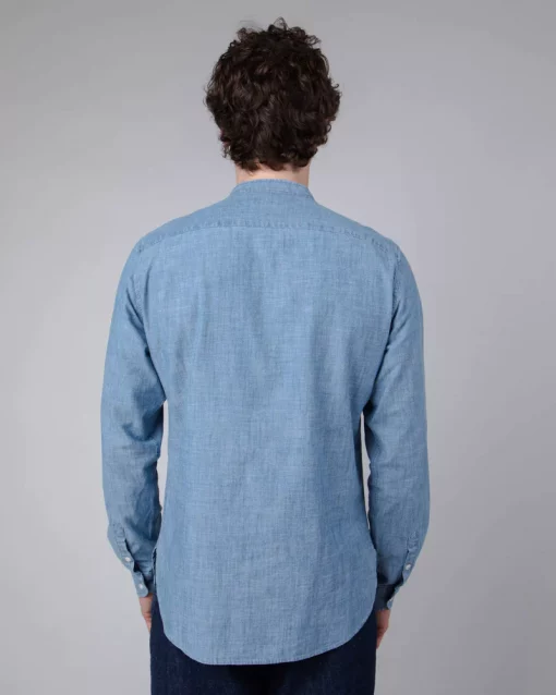 Brava Fabrics Denim Henley Shirt Indigo