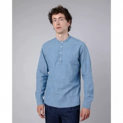 Brava Fabrics Denim Henley Shirt Indigo