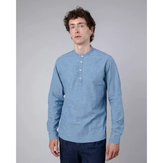 Brava Fabrics Denim Henley Shirt Indigo